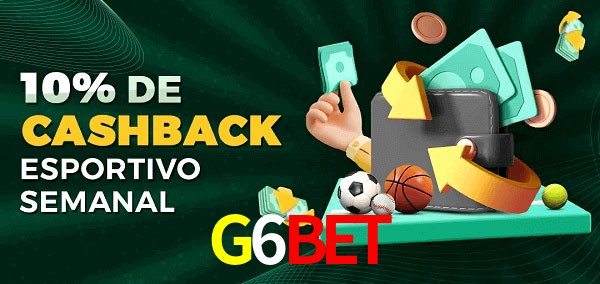 10% de bônus de cashback na G6Bet