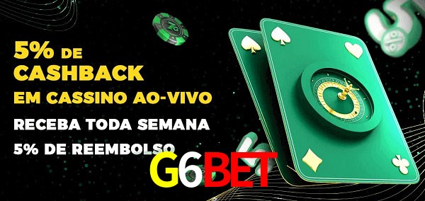 Promoções do cassino ao Vivo G6Bet